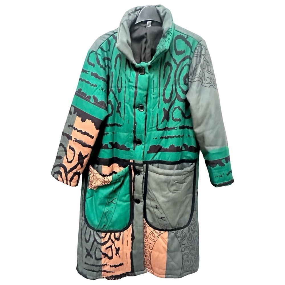 Artisan Patchwork Quilted Cotton Coat – Statement Piece